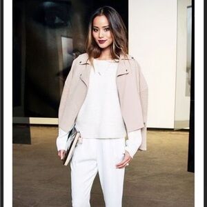 Wilfred Aritzia Montesson Moto Jacket Off White Bone Sz 00